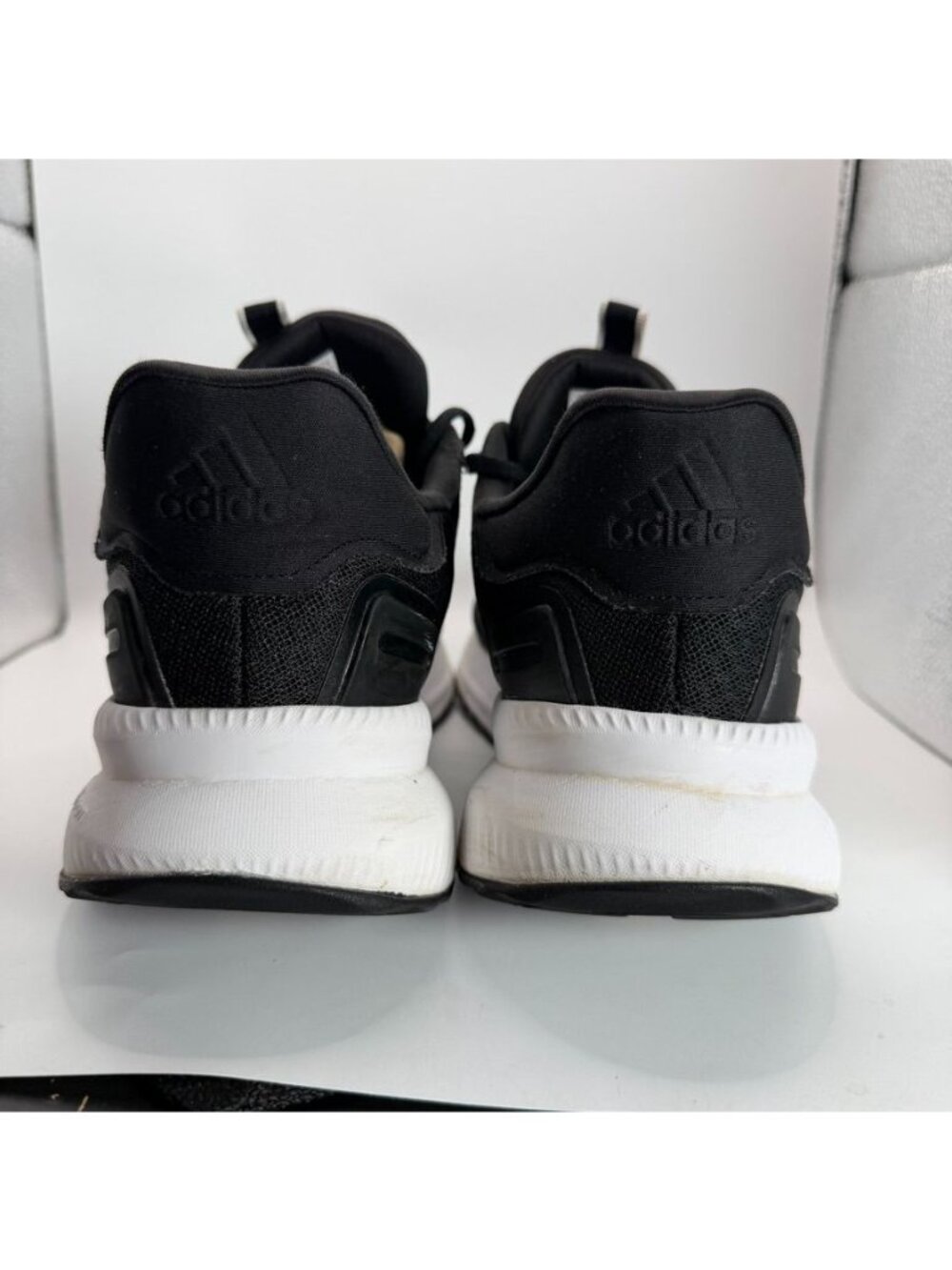 Adidas Cloudfoam Black & White Mens Athletic Sneakers Size 10.5 Lightweight Cush - Picture 5 of 8